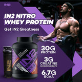 IN2 Nitro Whey Protein 1.81kg Milk Chocolate + FREE Shaker