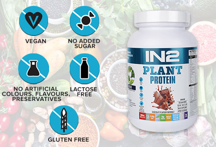 IN2 Plant Protein 1Kg Chocolate + FREE IN2 Multi Vitamin + FREE IN2 Shaker