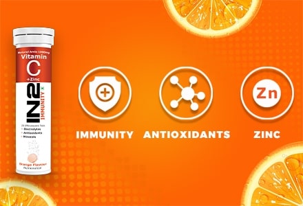IN2 Vitamin C helps with immunity, adds antioxidants & zinc