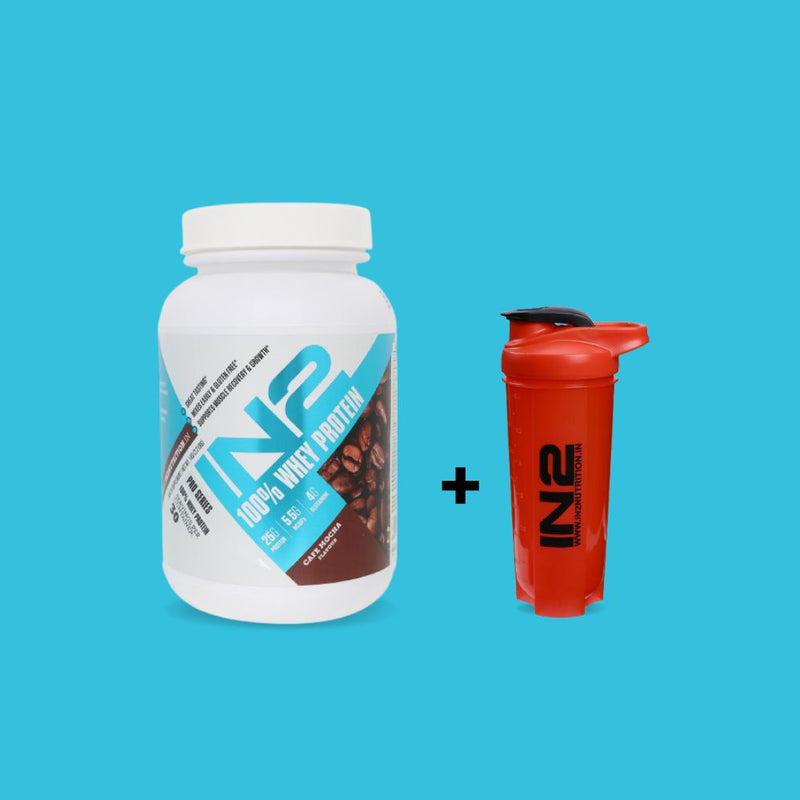 IN2 100% Whey Protein 1kg + Free IN2 Shaker
