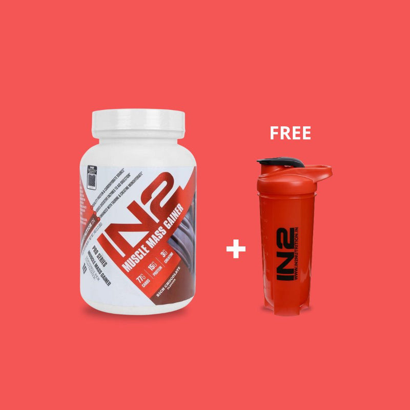 IN2 Muscle Mass Gainer 1kg Rich Chocolate + Free IN2 Shaker