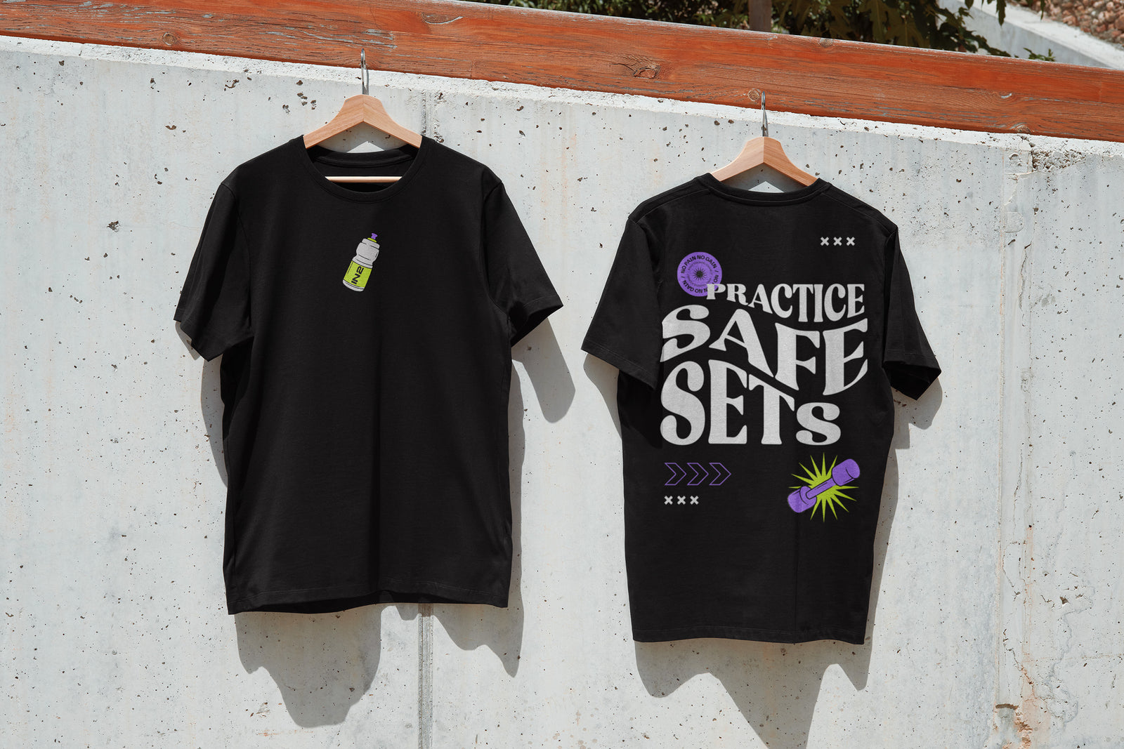 IN2 Premium Oversized Cotton T-Shirt Black Aesthetic Quote Tee