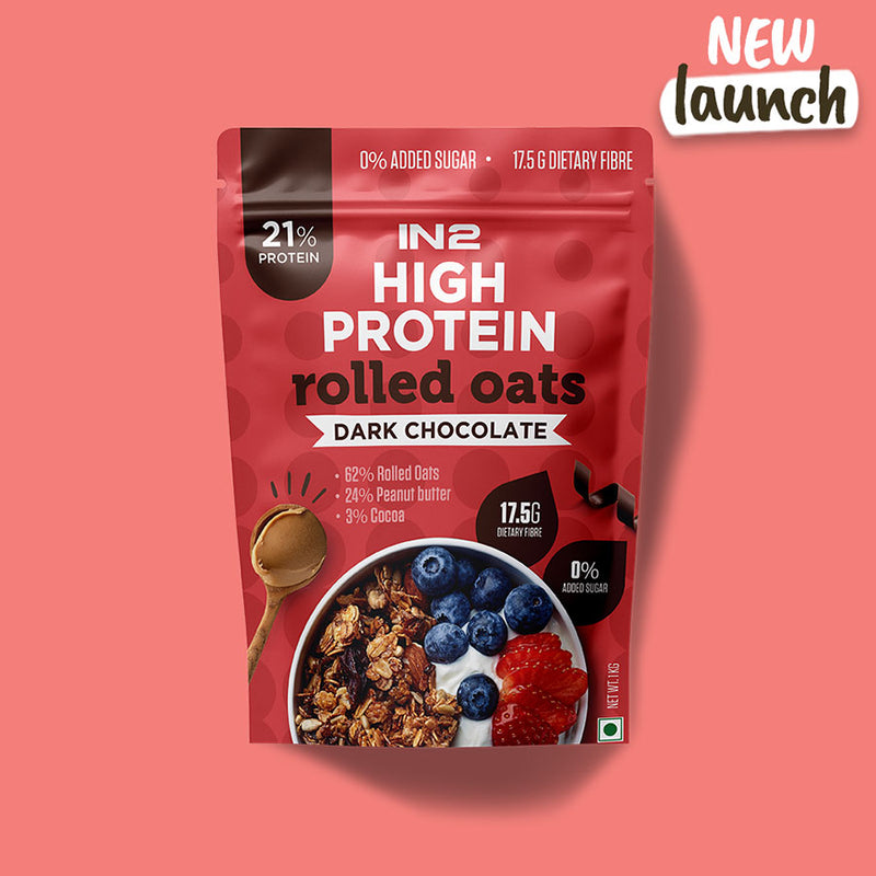 IN2 High Protein Rolled Oats Dark Chocolate 1kg