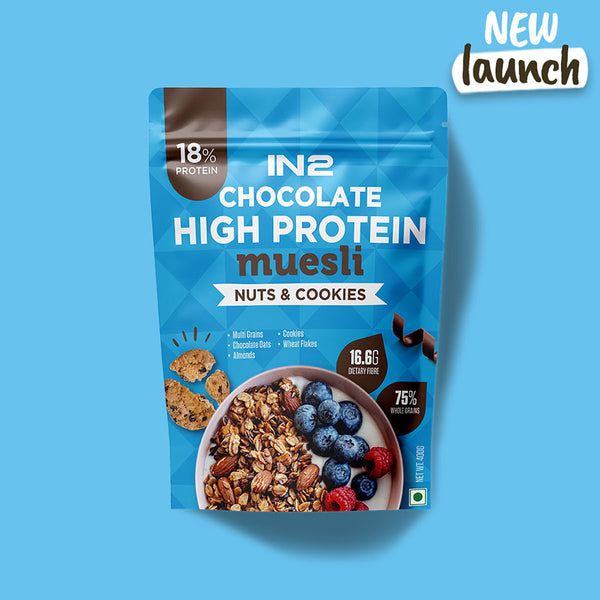 IN2 Chocolate High Protein Muesli Nuts and Cookies 400 g
