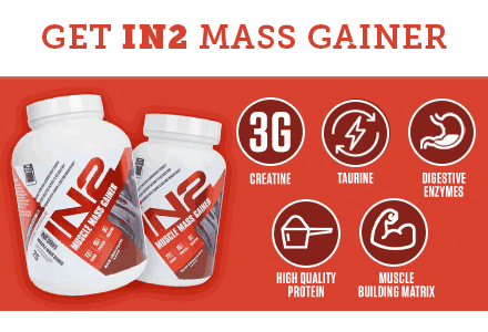 IN2 muscle mass gainer helps with fast muscle growth 