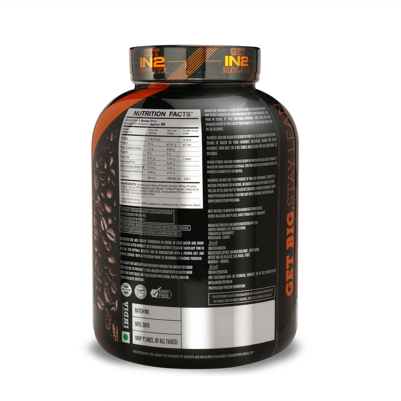 IN2 100% Isolate 1.5Kg + Free Multi-Vitamin + Vitamin C + IN2 Shaker